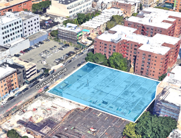 Development site in Prospect Lefferts Garden | 150,300 BSF UAP (City of Yes):  224-240 Clarkson Avenue