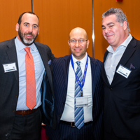 (L-R) Timothy Oberweger, TitleVest; Shimon Shkury, Ariel Property Advisors; Marc Lawrence, World Wide Land Transfer