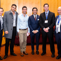 (L-R) Guests with Victor Sozio and Shimon Shkury of Ariel Property Advisors