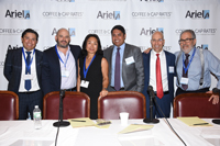 Paulo Garcia, Mercantil Bank; Eli Weiss, Joy Construction Corp; Susi Yu, L&L MAG; Sorabh Maheshwari, Churchill Real Estate Holdings; Shimon Shkury, Ariel Property Advisors; Michael Stoler, New York Real Estate TV, LLC