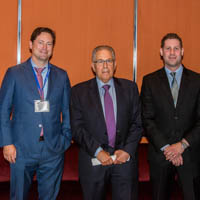 (L-R) Qahir Madhany, The Blackstone Group; Jason Hart, The Carlyle Group; Michael Stoler, Madison Realty Capital; Victor Sozio, Ariel Property Advisors; Shimon Shkury, Ariel Property Advisors