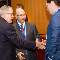 (L-R) Michael Stoler, Madison Realty Capital; Shimon Shkury, Ariel Property Advisors; Jason Hart, The Carlyle Group