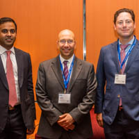 (L-R) Qahir Madhany, The Blackstone Group; Shimon Shkury, Ariel Property Advisors; Jason Hart, The Carlyle Group; Michael Stoler, Madison Realty Capital