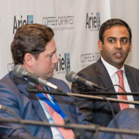 (L-R) Jason Hart, The Carlyle Group; Qahir Madhany, The Blackstone Group